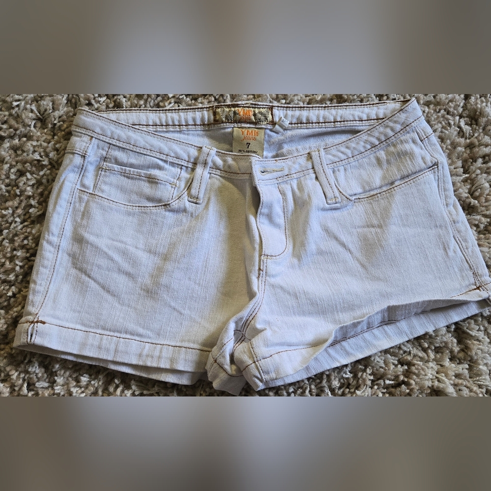 YMI White Low Rise Jean Short